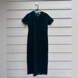 VICTORIA'S SECRET COUNTRY Womens Vintage Green Velvet Pajama Gown Size M (A3)